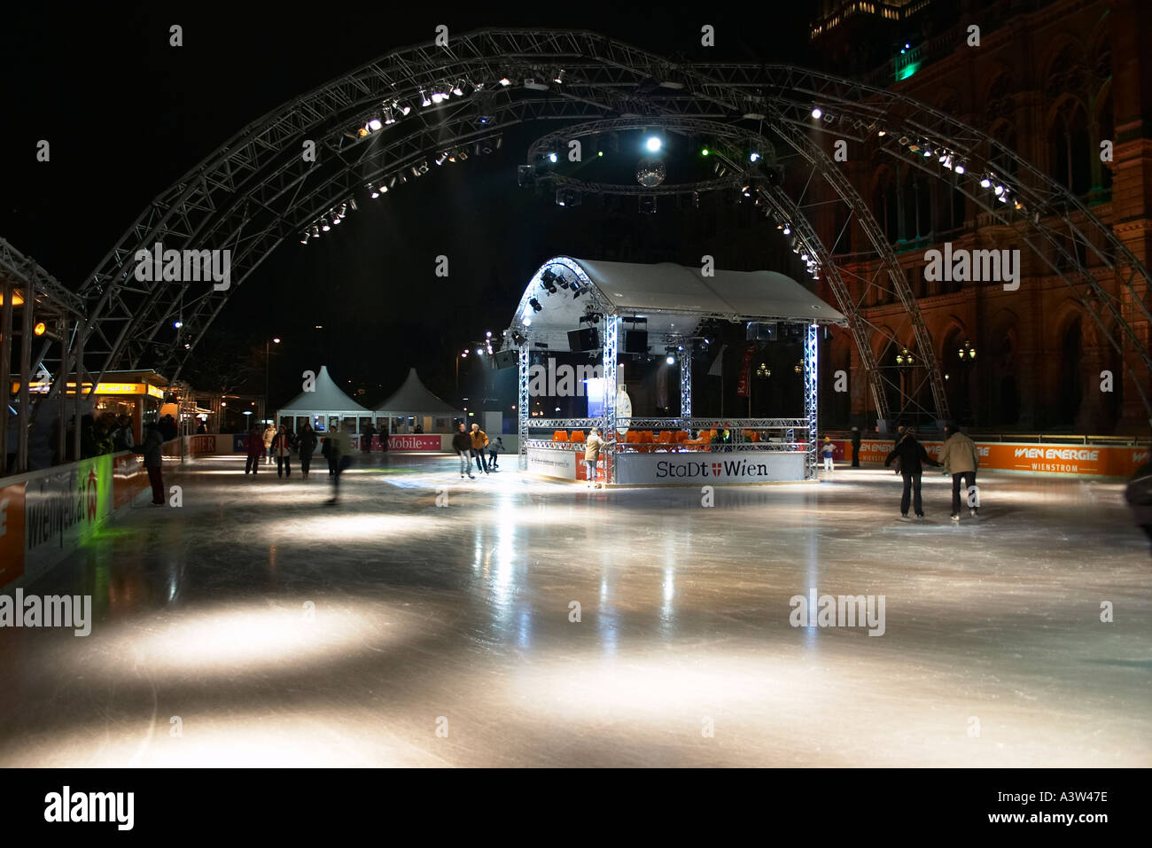 Wiener Eistraum, pattinaggio in Vienna Foto Stock