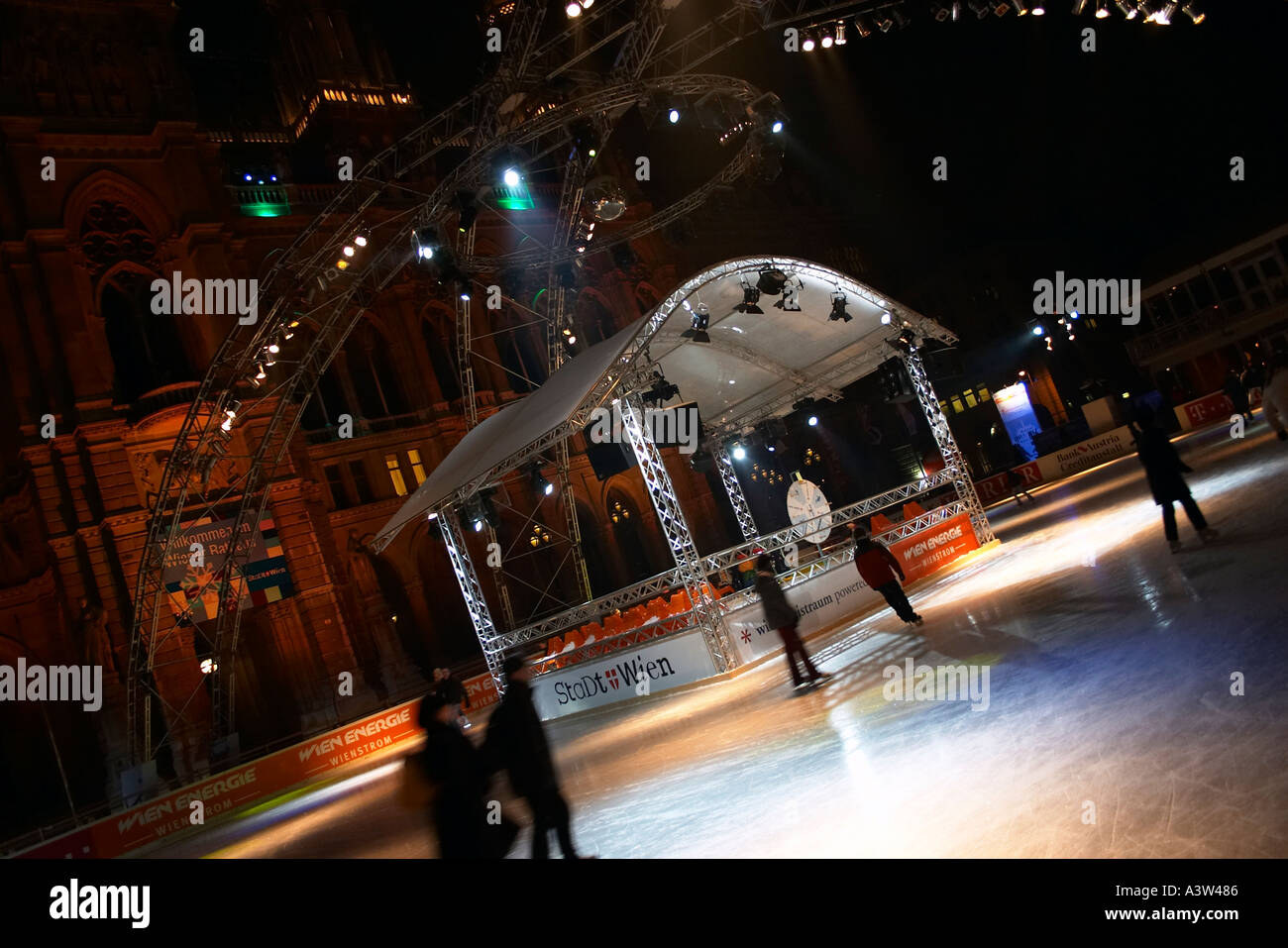 Wiener Eistraum, pattinaggio in Vienna Foto Stock