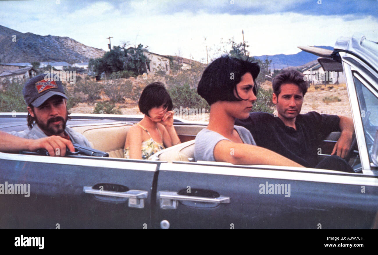 KALIFORNIA 1993 Rank film con da sinistra: Brad Pitt, Juliette Lewis, Michelle Forbes e David Duchovny Foto Stock