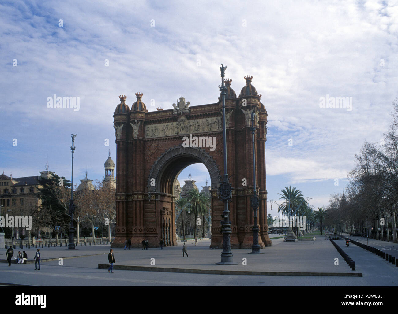 Arc de Triomf a Barcellona Spagna Foto Stock