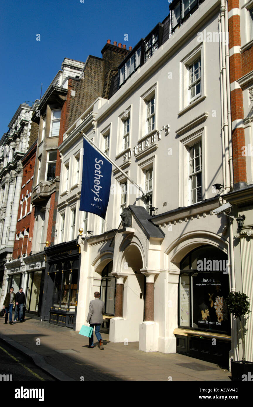 Sotheby's auction house New Bond Street Londra Inghilterra REGNO UNITO Foto Stock