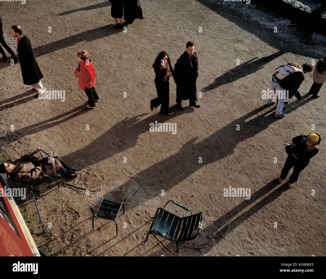 Domenica pomeriggio in 'Jardin des Tuileries", Parigi, Francia. Foto Stock