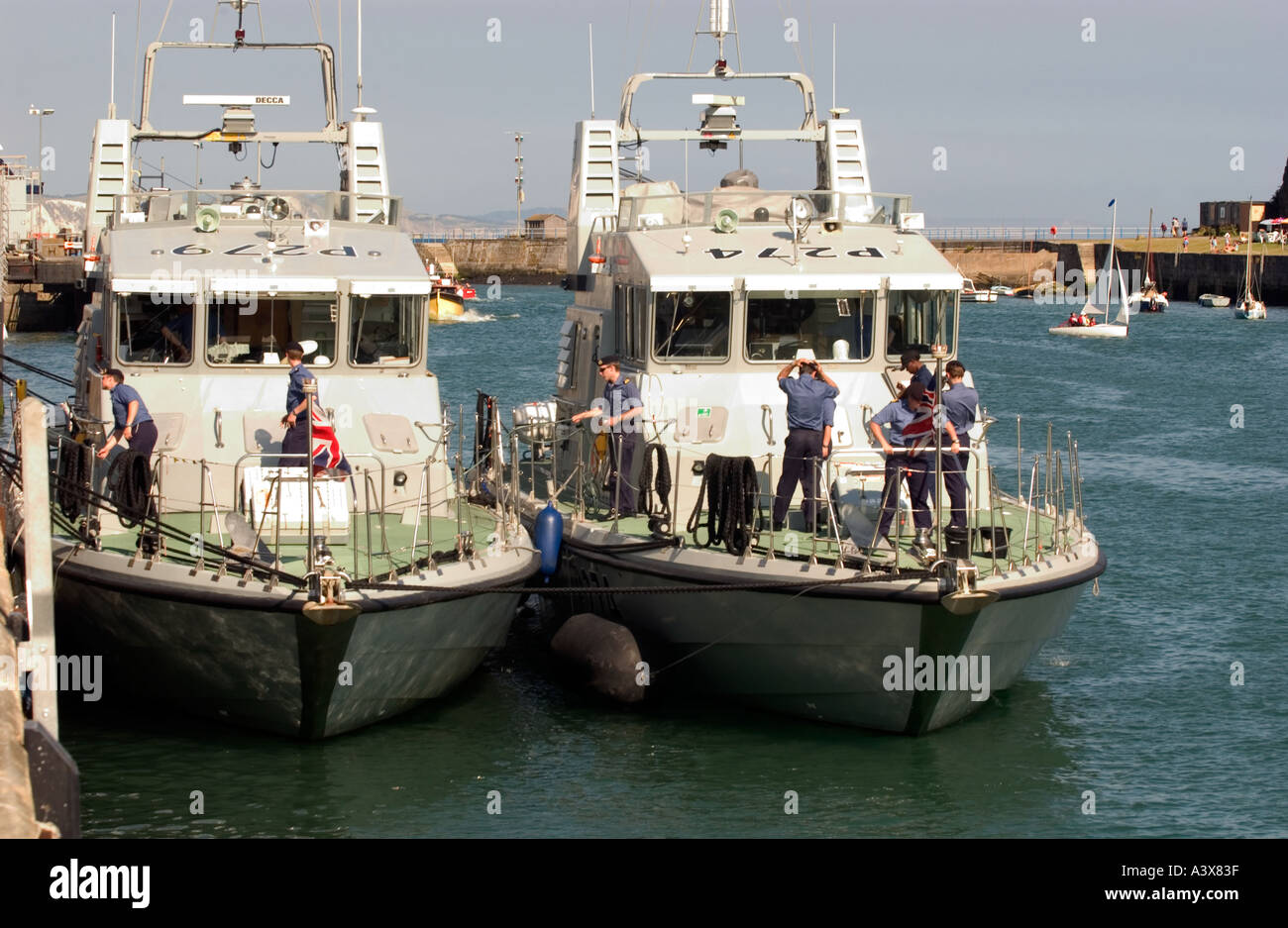 Royal Navy P2000 motovedette veloci Foto Stock