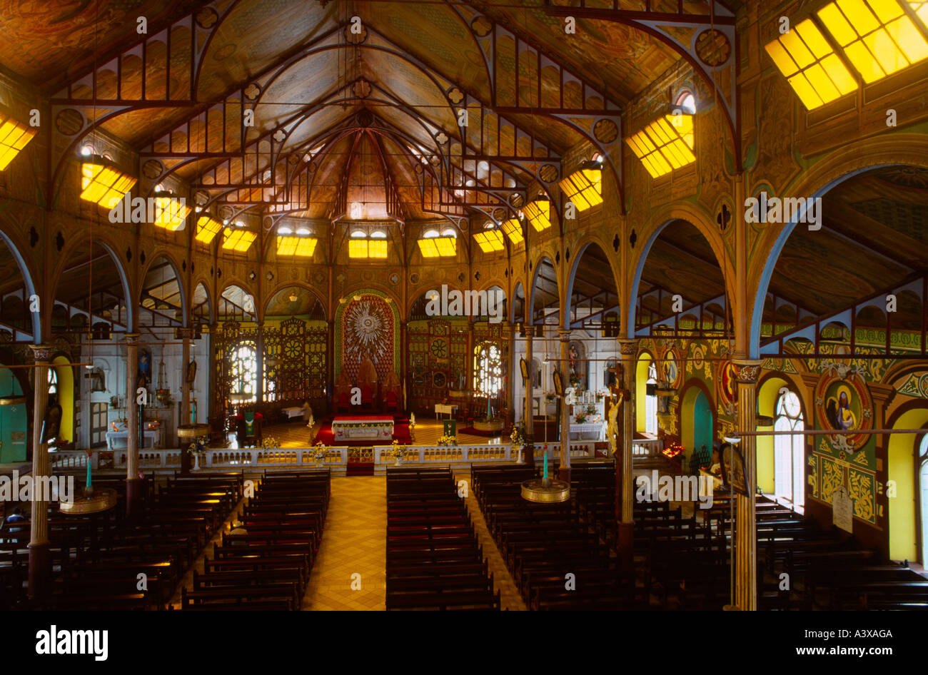 Castries St Lucia Cattedrale dell Immacolata Concezione interno Foto Stock