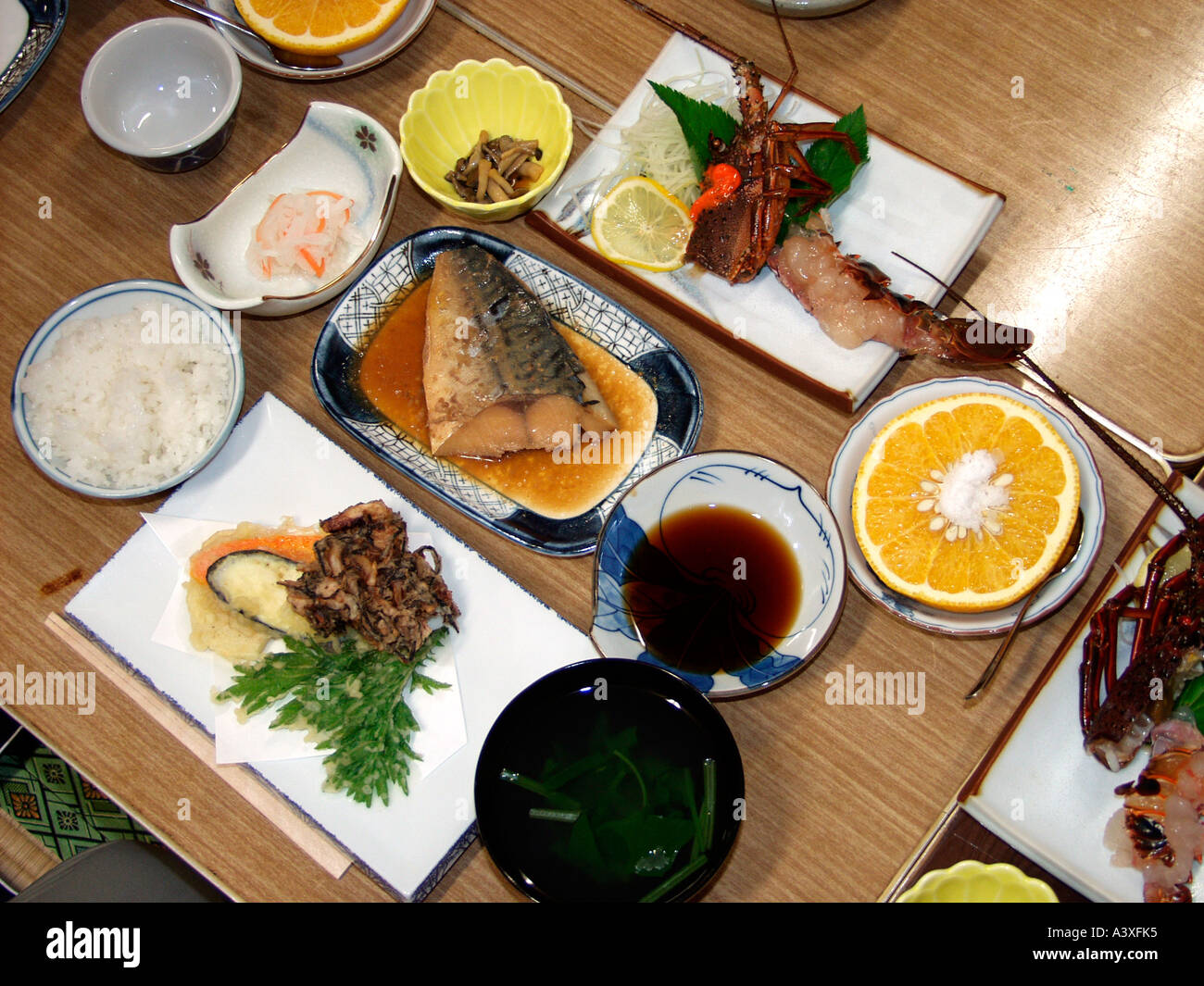 In Giappone il cibo giapponese Foto Stock