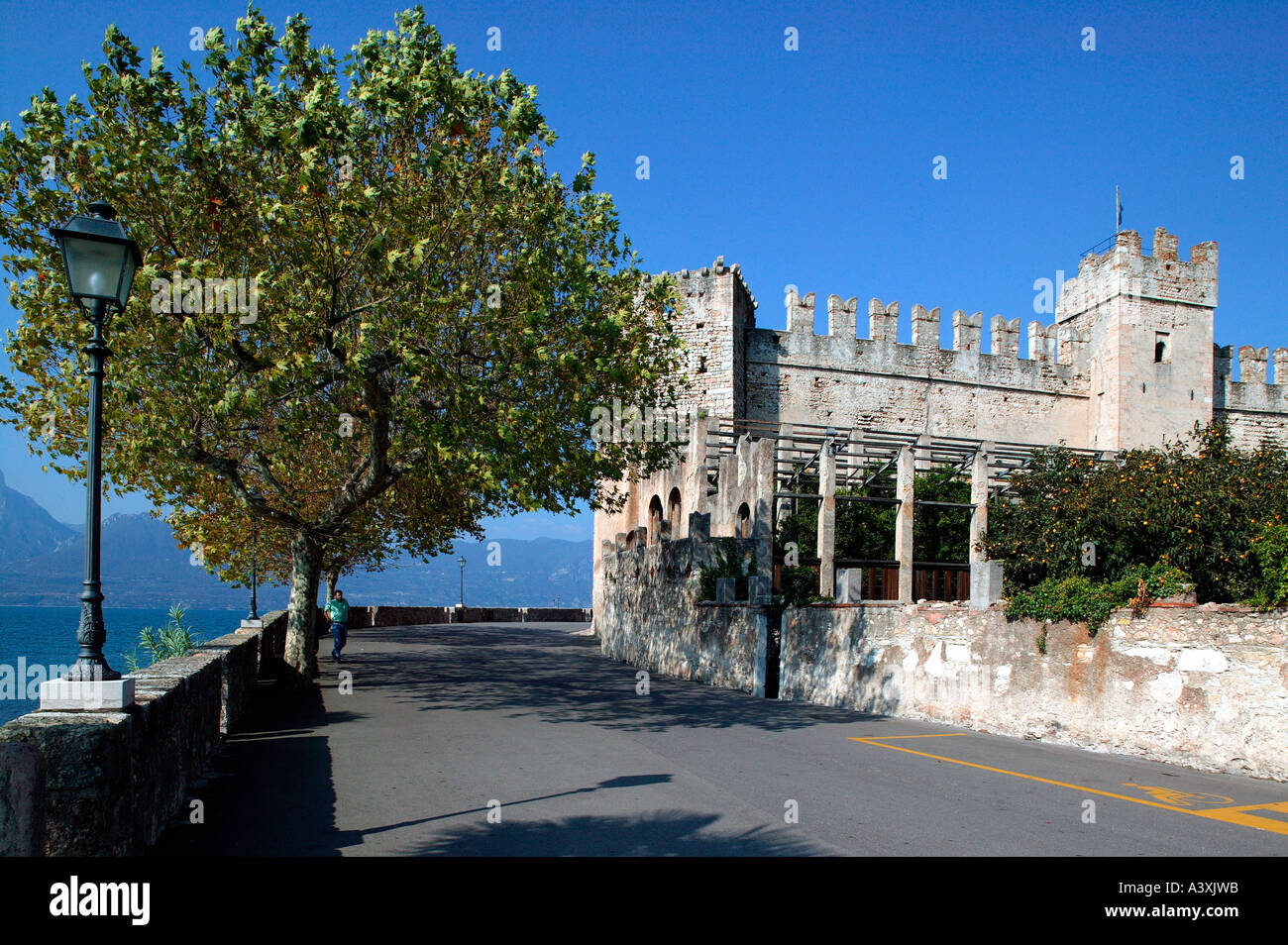 Torri del Benaco sul Lago di Garda Foto Stock