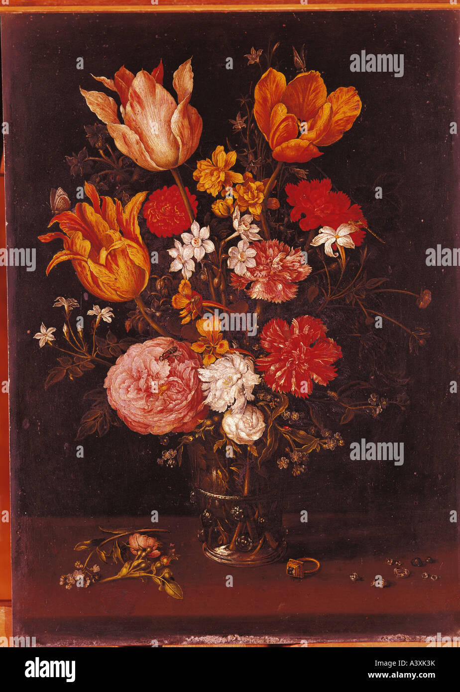 "Belle Arti, Brueghel, Jan il sambuco, (1568 - 1625), pittura, 'flower still life", Accademia Carrara, Bergamo, storico histo Foto Stock