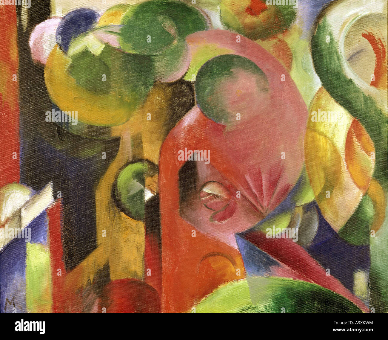 "Belle Arti, Marc Franz, (1880 - 1916), pittura, "Kleine Komposition III' ('small composizione III"), 1913 - 1914, olio su c Foto Stock