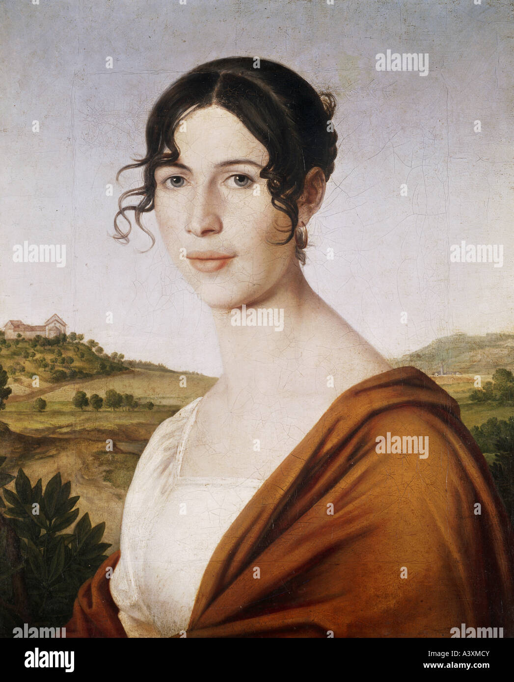 "Belle Arti, Dörr, Christoph Friedrich (1782 - 1841), pittura, 'Bildnis einer Unbekannten', ("l'immagine di una donna sconosciuta"), Foto Stock