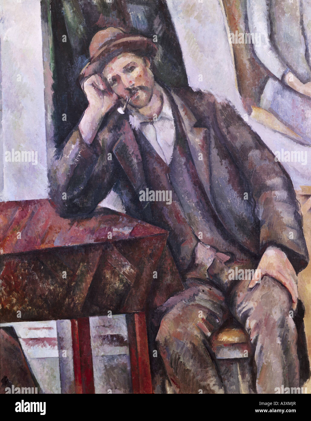 "Belle Arti, Cezanne, Paolo (1839 - 1906), pittura, 'man con tubo', 1895 - 1900, olio su tela, 91 cm x 72 cm, Museo Puskin Foto Stock