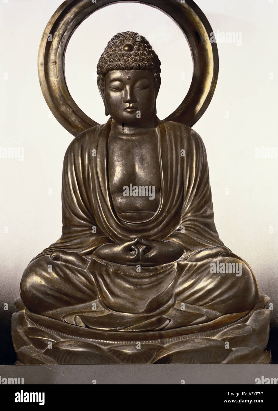 "Buddha, nome di nascita, il Principe Siddartha Gautama, circa 560 - circa 480 A.C., Indiano fondatore religioso, (Buddismo), bronzo sculptur Foto Stock