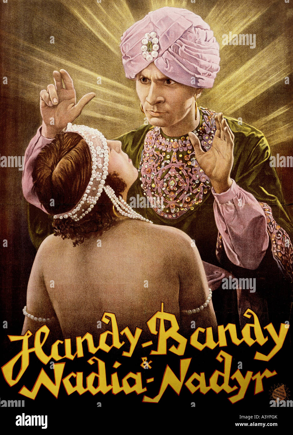 Festività, fiere, carnie, Handy Bandy e Nadia Nadine, poster, litografia a colori, stampa di Adolph Friedländer, Amburgo, 1927, Foto Stock