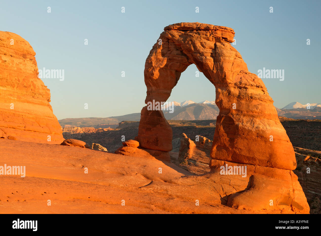 Delicate Arch Arches National Park vicino a Moab Utah Foto Stock