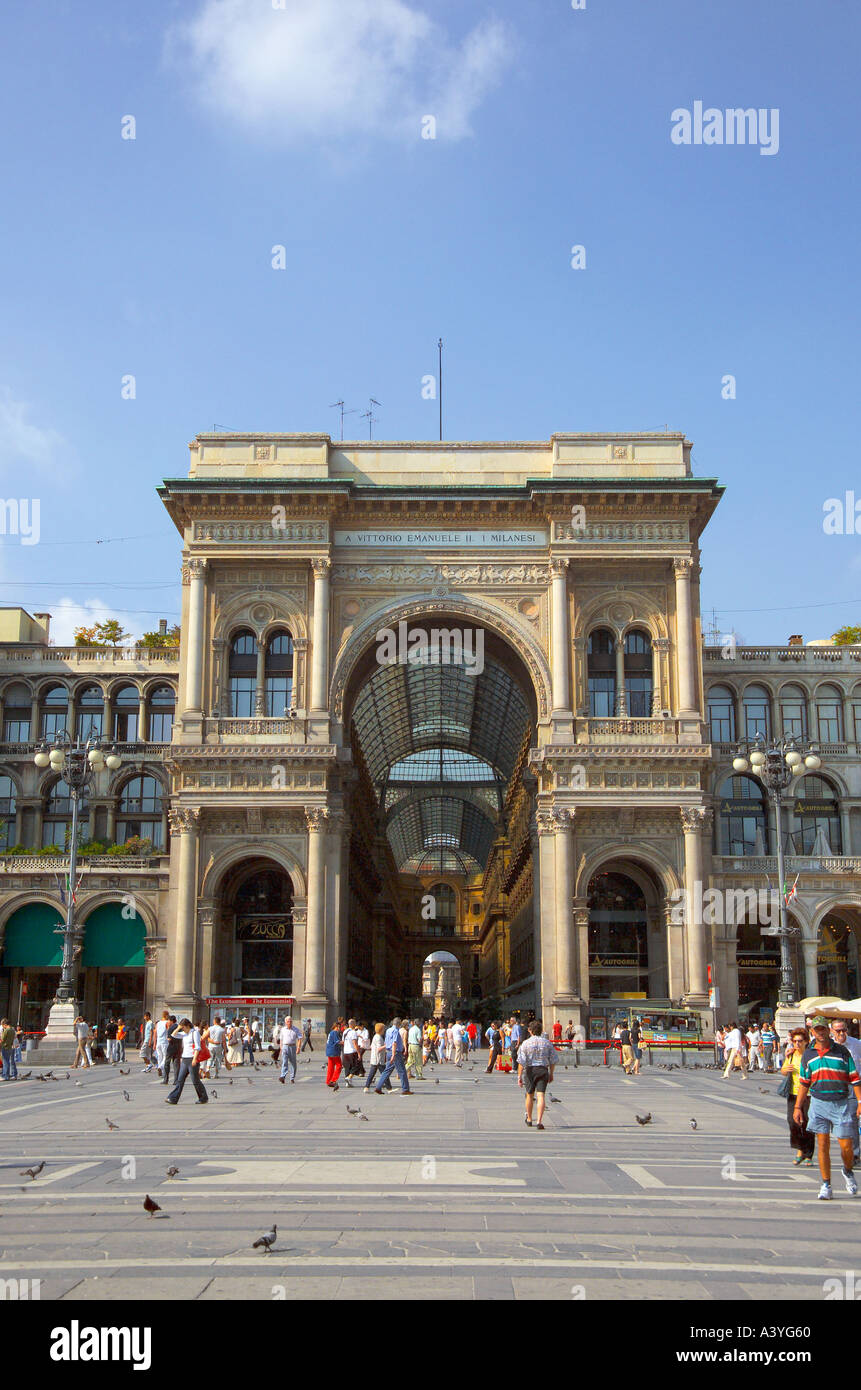 Italia, Lombardia, Milano, Milano, Piazza Del Duomo, Galleria Vittorio Emanuele Ii Foto Stock