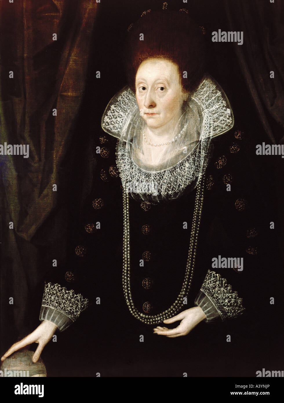 Elisabetta I, 7.9.1533 - 24.3.1603, regina d'Inghilterra 17.11.1558 - 24.3.1603, mezza lunghezza, pittura, da Federico Zuccari (1543 - 1 Foto Stock