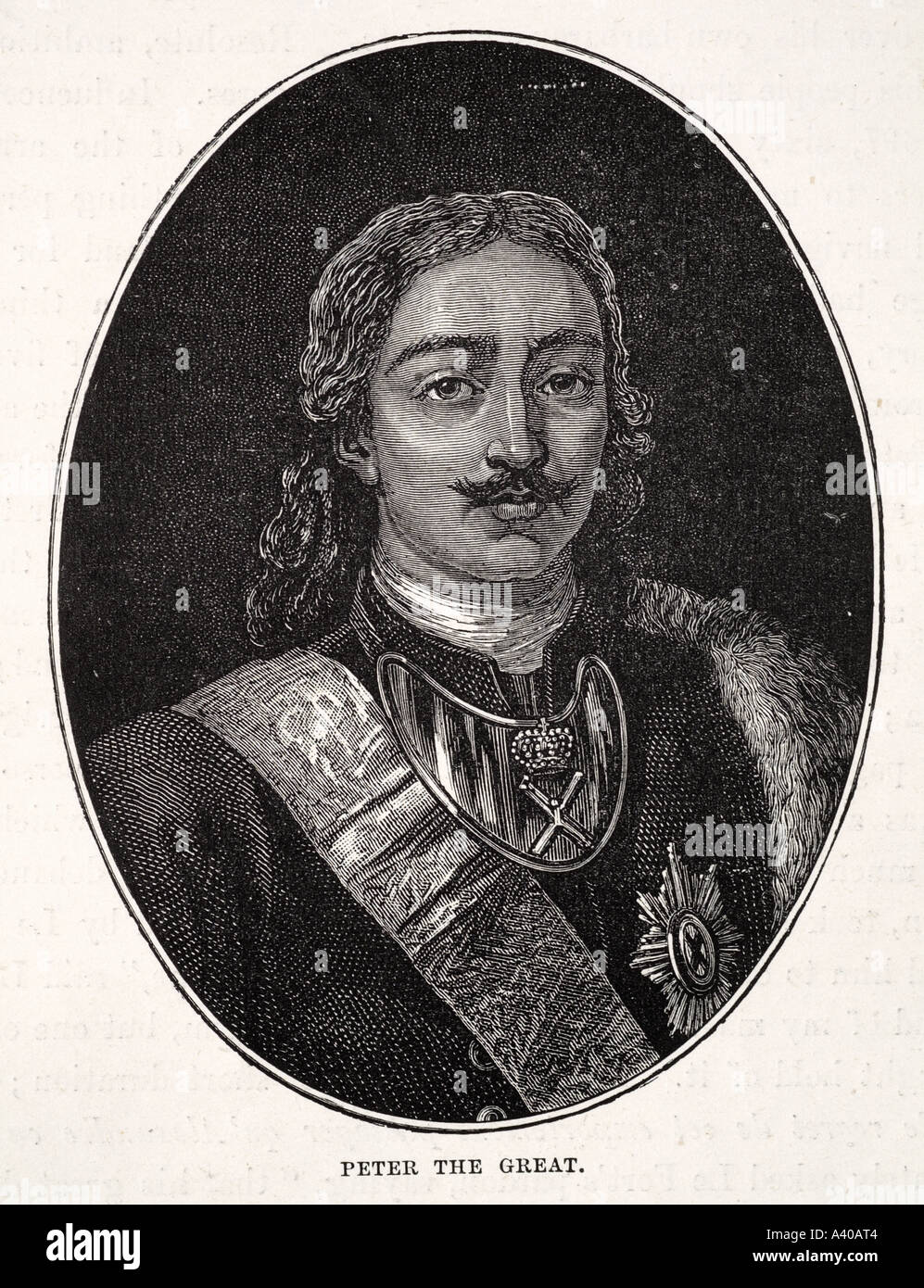 1 1672 1725 zar russo Russia ritratto monarch tiranno di Pietro il Grande Foto Stock