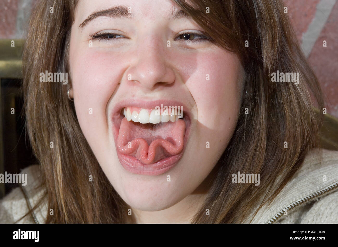 Tre ragazze adolescenti Foto Stock
