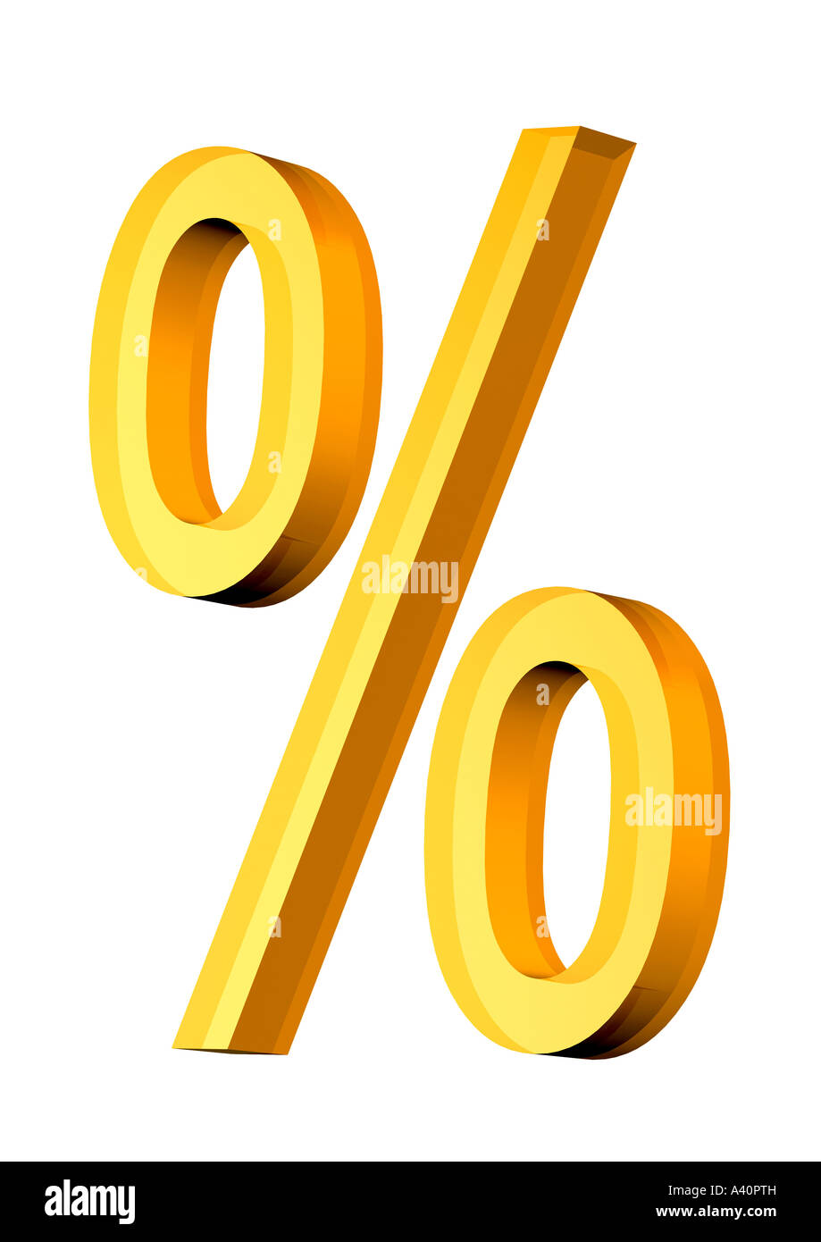 Segno di percentuale di vetro 3 Prozentzeichen D Glas Foto Stock