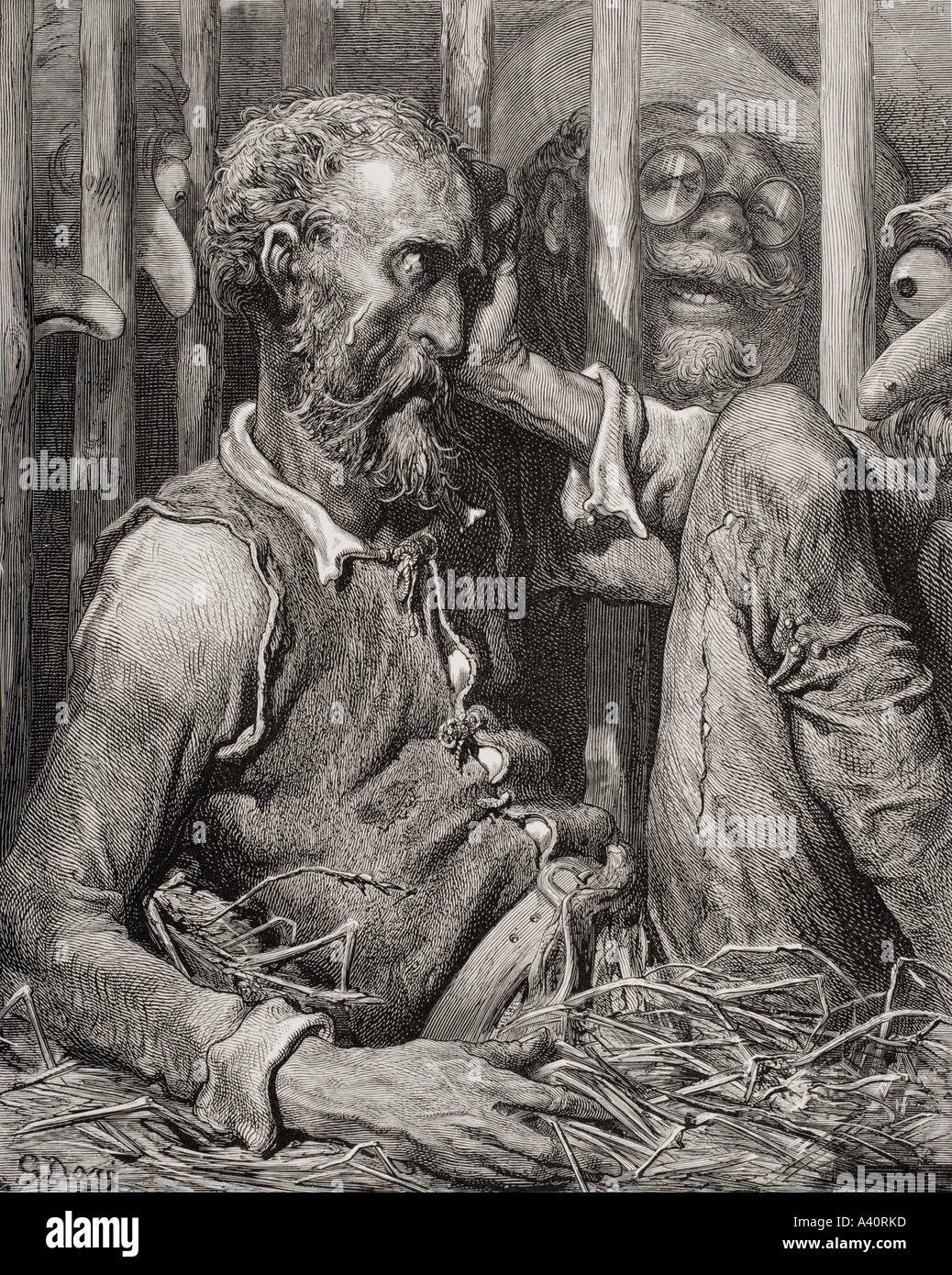 Illustrazione di Gustave Dore per Don Chisciotte Foto Stock