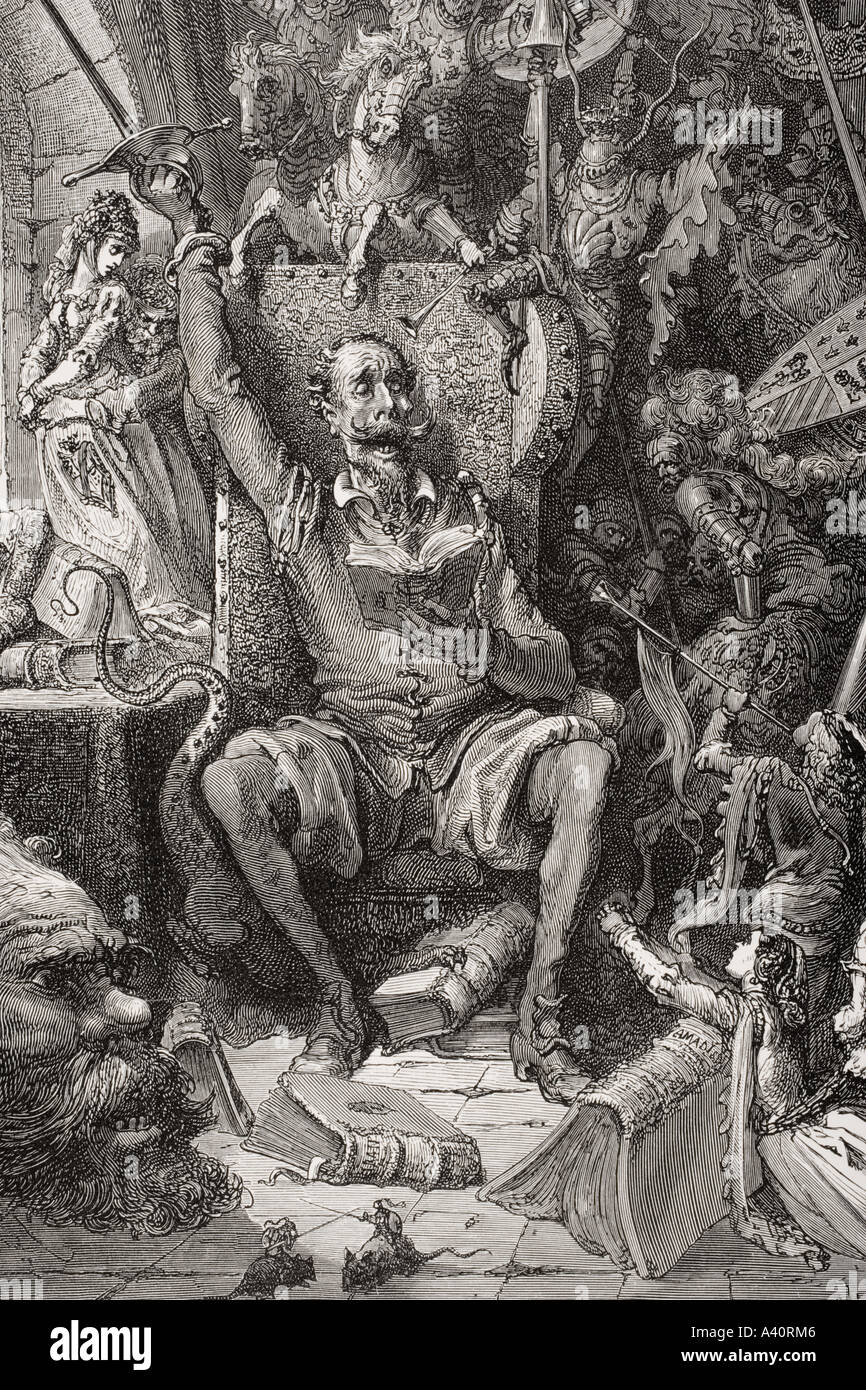 Illustrazione di Gustave Dore per Don Chisciotte Foto Stock