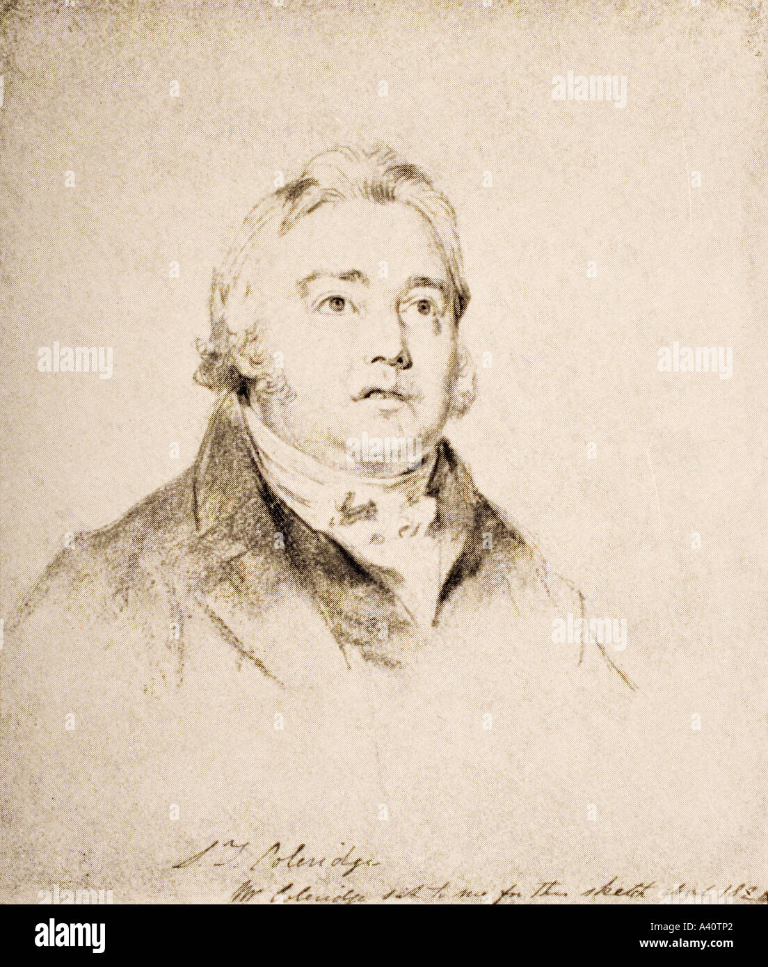 Samuel Coleridge, 1772 - 1834. Poeta inglese, critico letterario, filosofo e teologo. A partire da un disegno da C a Leslie R A. Foto Stock