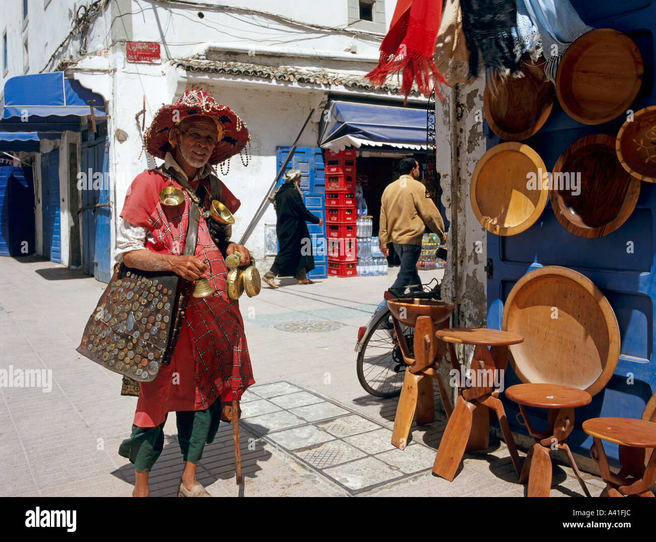 Venditore ambulante essaouira marocco Africa del Nord Foto Stock