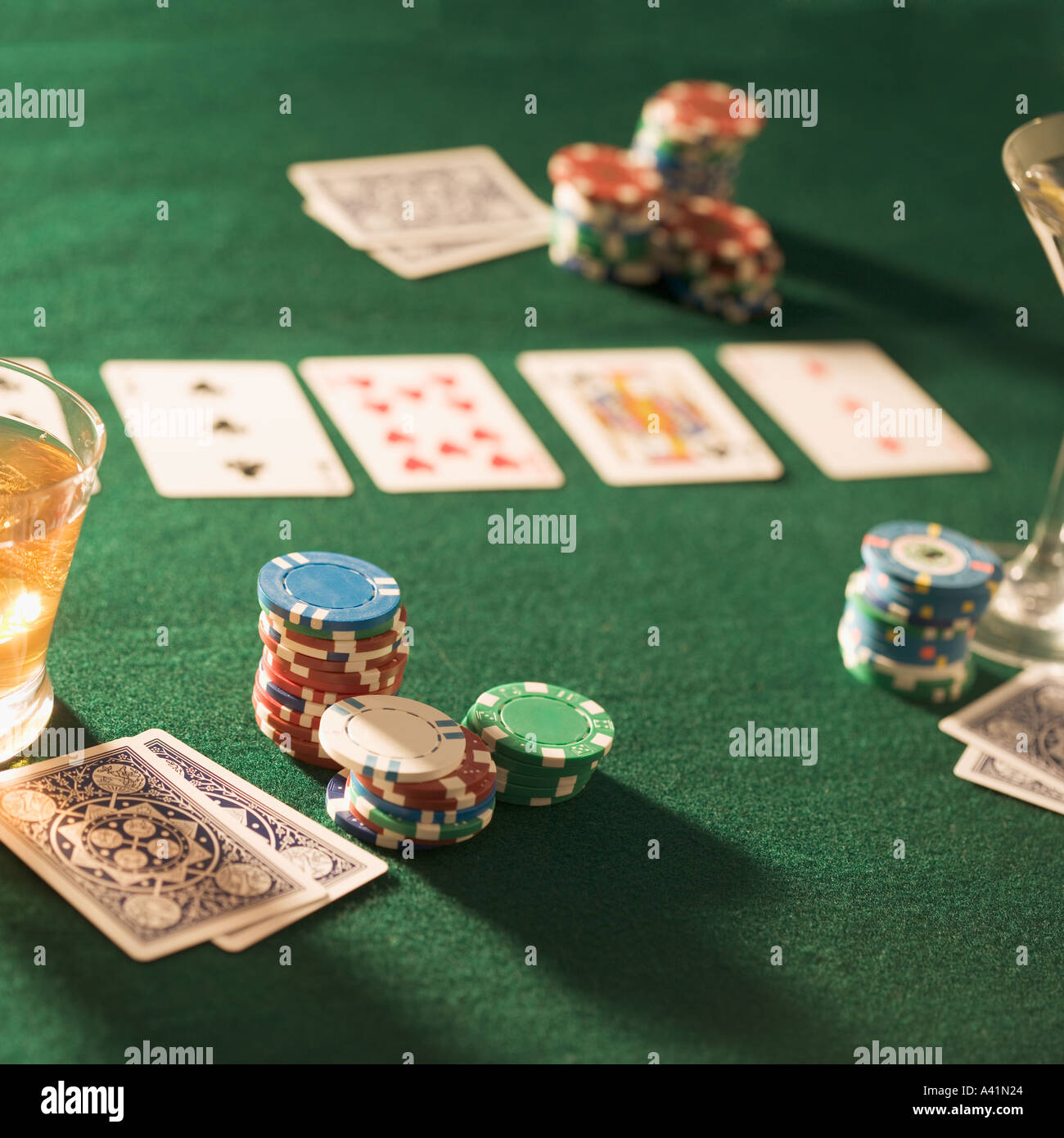 Ancora la vita di un gioco di poker Foto Stock