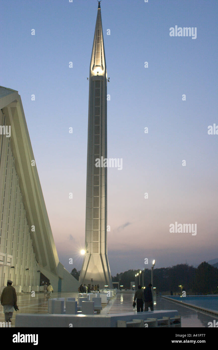 King Faisal moschea di Islamabad in Pakistan Foto Stock
