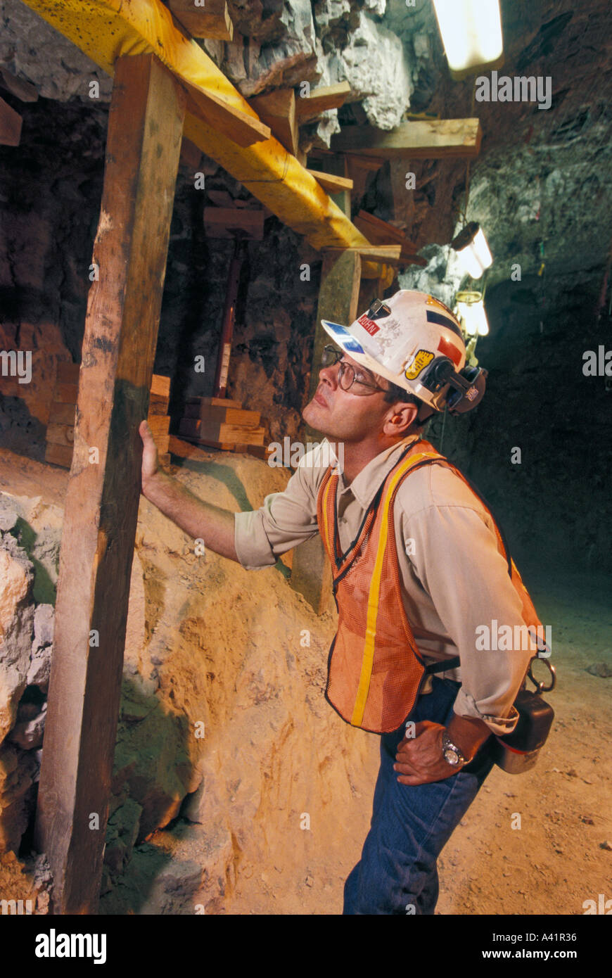 Gli scienziati Studio Yucca Mountain per eventuali rifiuti nucleari Storage Foto Stock