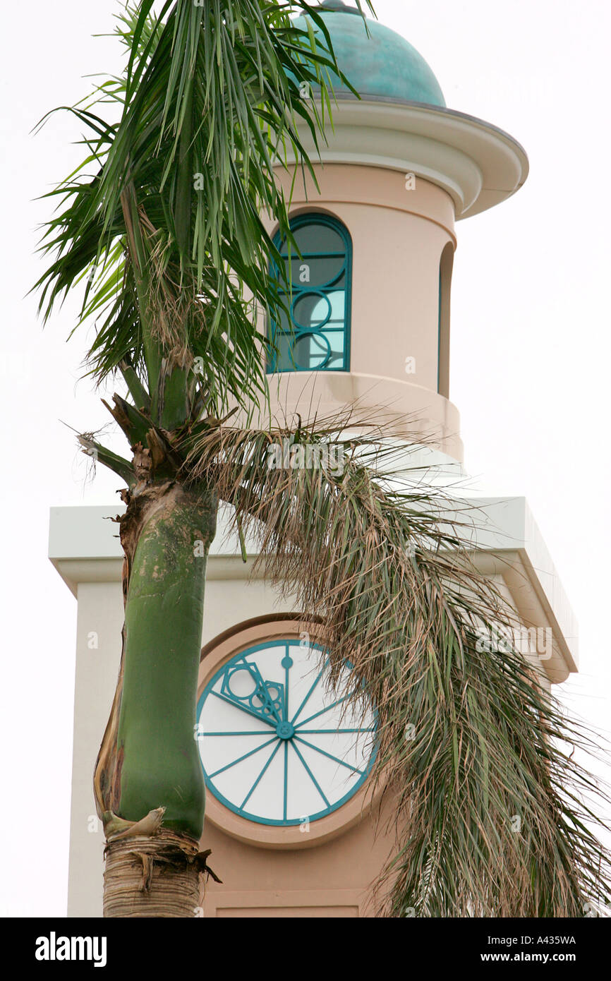 Orologio di strada ora minuto sudest fl fla sudest comunità Palm Beach County sud Sunshine State Florida USA FL Regno Foto Stock