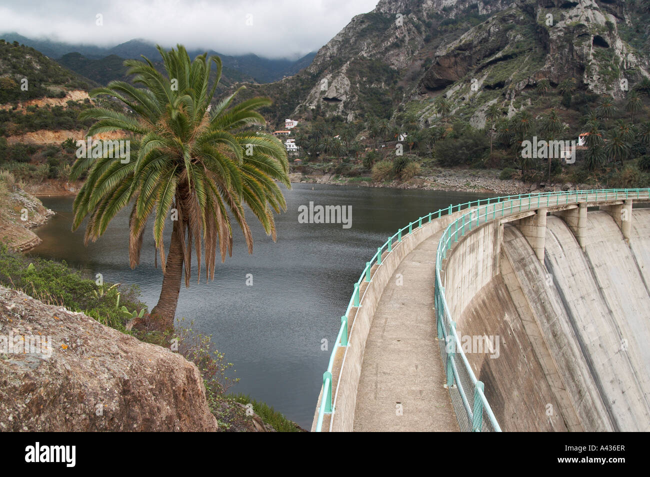 Presa de la Encantadora vicino Vallehermoso su La Gomera nelle isole Canarie Foto Stock