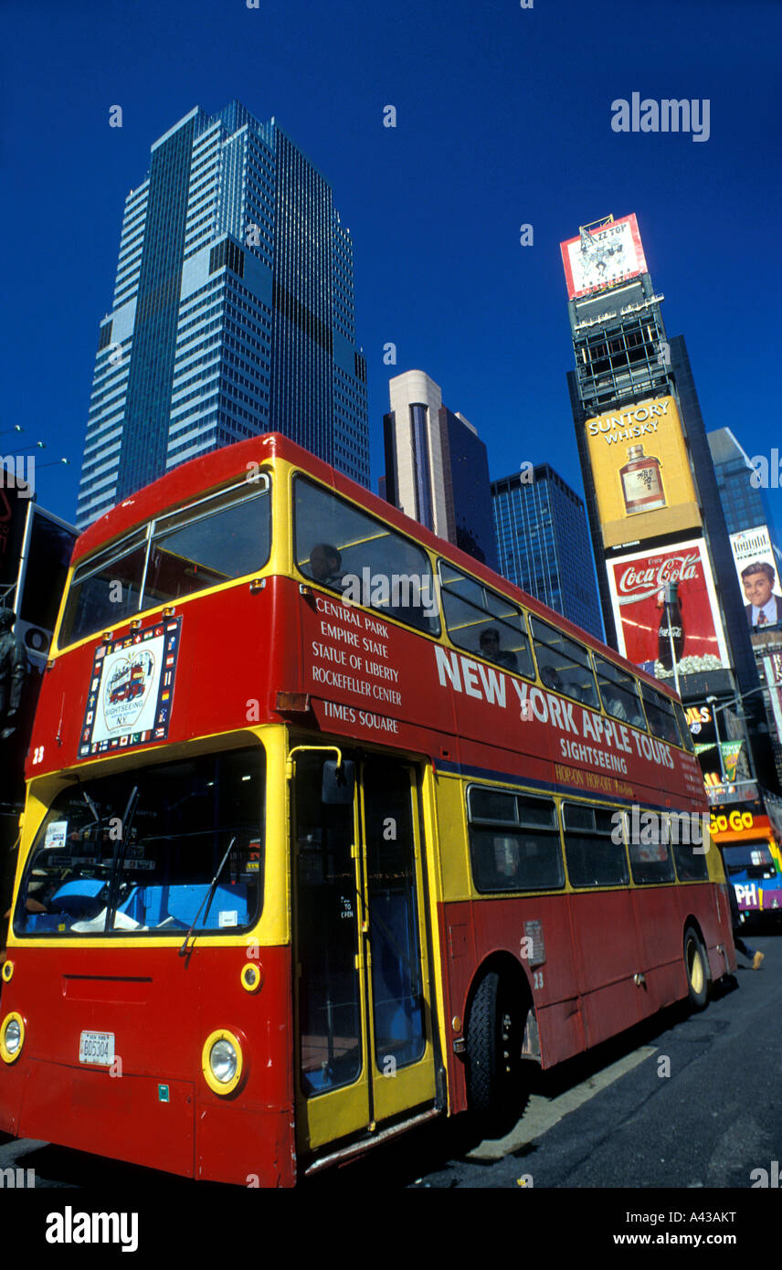 Sightseeing Bus in New York, STATI UNITI D'AMERICA: Foto Stock