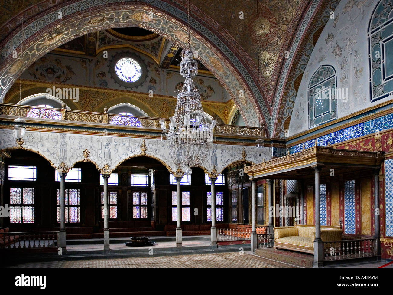 Sala riunioni, Harem, Topkapi Palace Istanbul Foto Stock