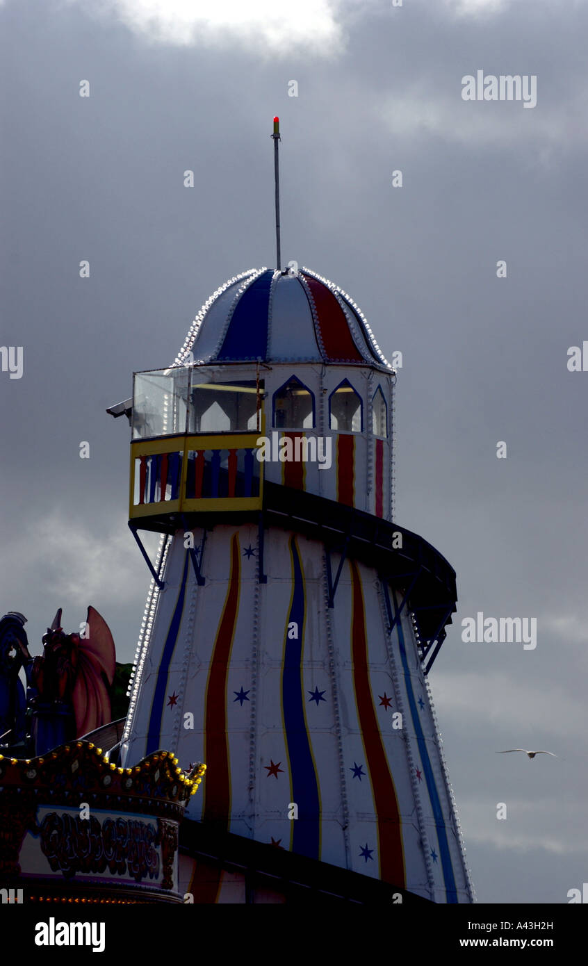 La Helter Skelter il Palace Pier a Brighton Regno Unito Foto Stock