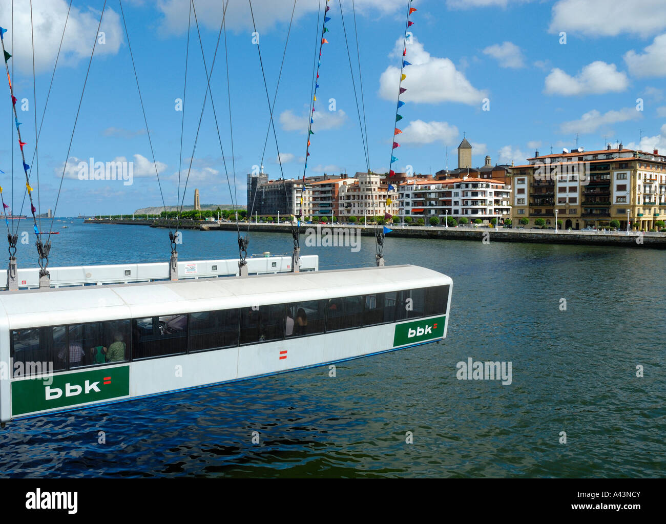 Ponte di sospensione PORTUGALETE BILBO SPAGNA Foto Stock