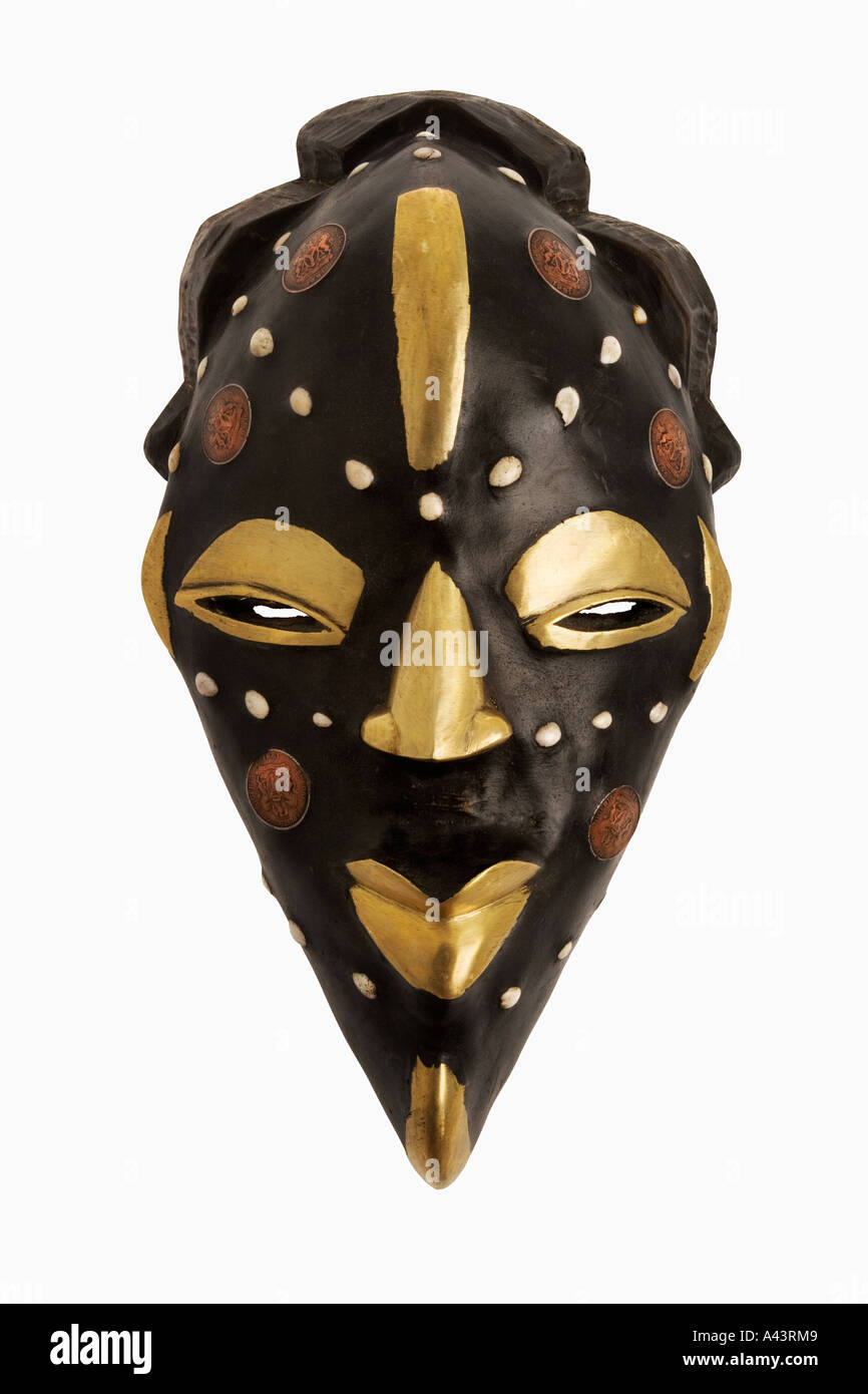 Maschera di monete provenienti dalla Nigeria Foto Stock