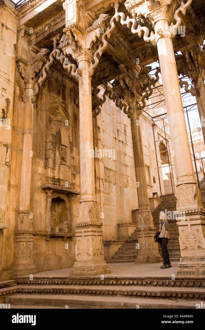 India Rajasthan Bundi western turistico in Ranji ki Baori Queens passo ben Foto Stock