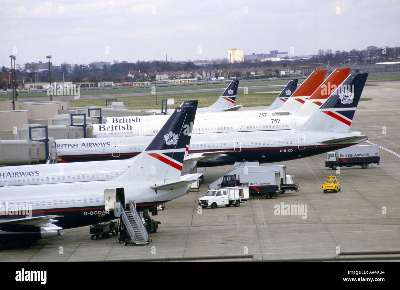 Aeroplani a Heathrow Foto Stock