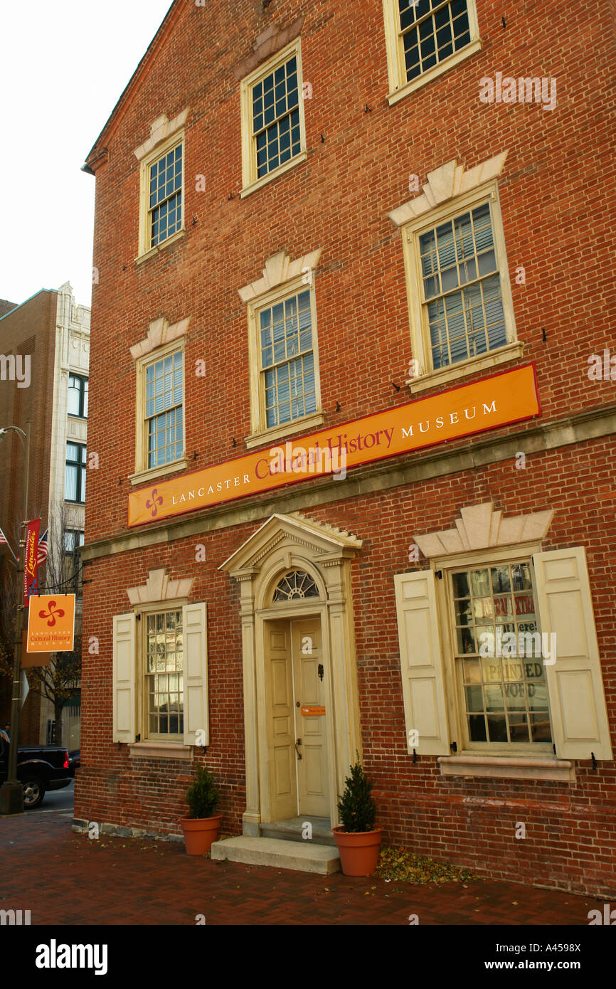 AJD53384, Lancaster, PA, Pennsylvania, Pennsylvania Dutch Country, downtown, Penn Square, Lancaster Culturale Museo di Storia Foto Stock