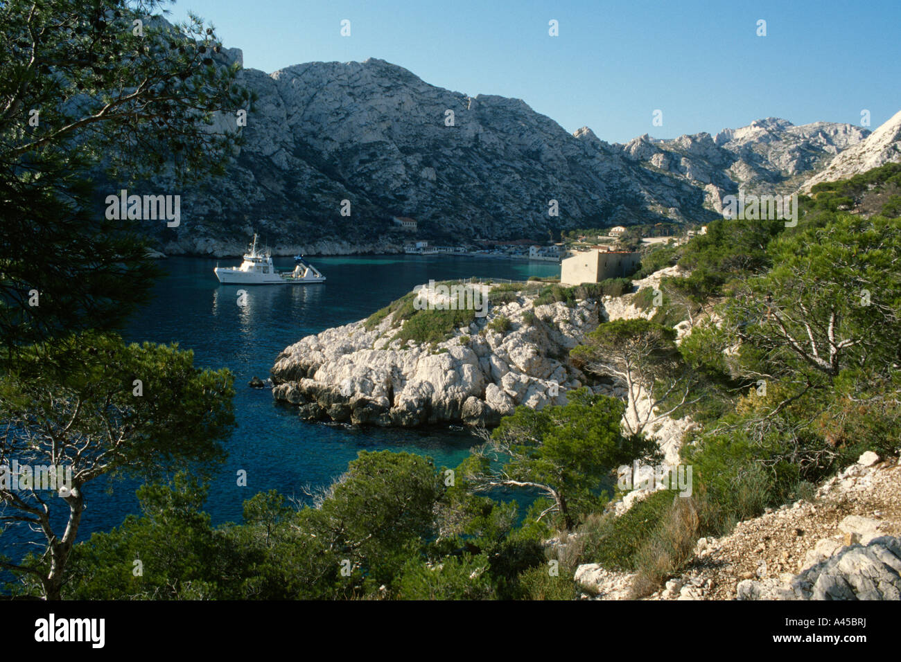 Les Calanques Francia Sormiou Calanque Foto Stock