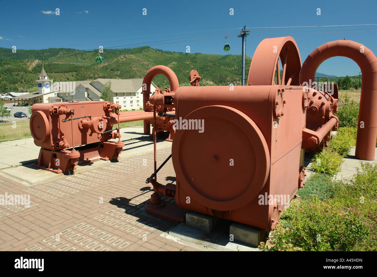 AJD56272, Kellogg, ID, Idaho, Silver Mountain Resort, Storico Kellogg, Silver Valley Foto Stock