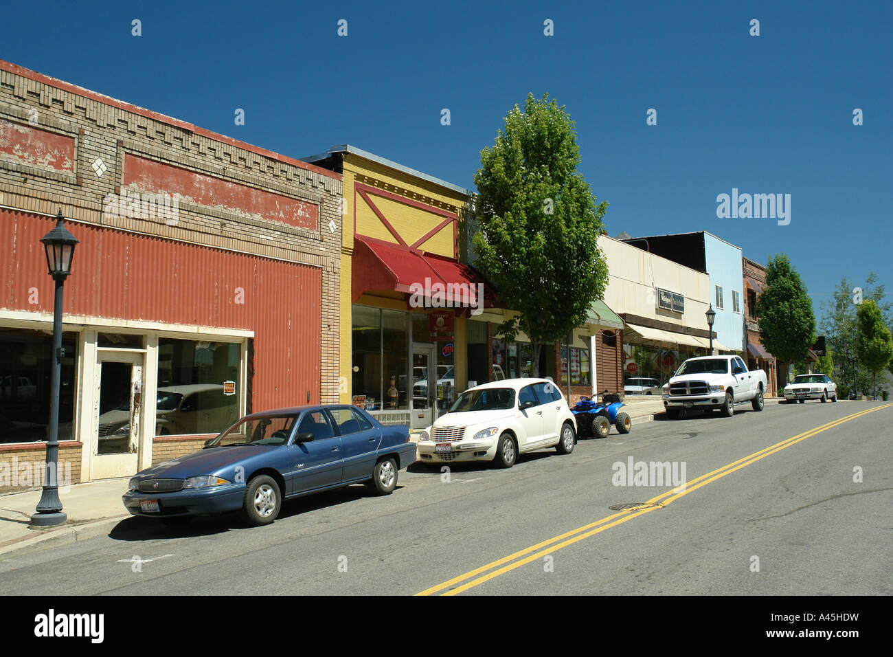 AJD56276, Kellogg, ID, Idaho, Silver Mountain Resort, Storico Kellogg, downtown, Silver Valley Foto Stock