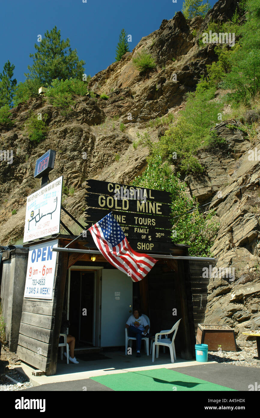 AJD56277, Kellogg, ID, Idaho, Silver Valley, Crystal miniera d'Oro Foto Stock