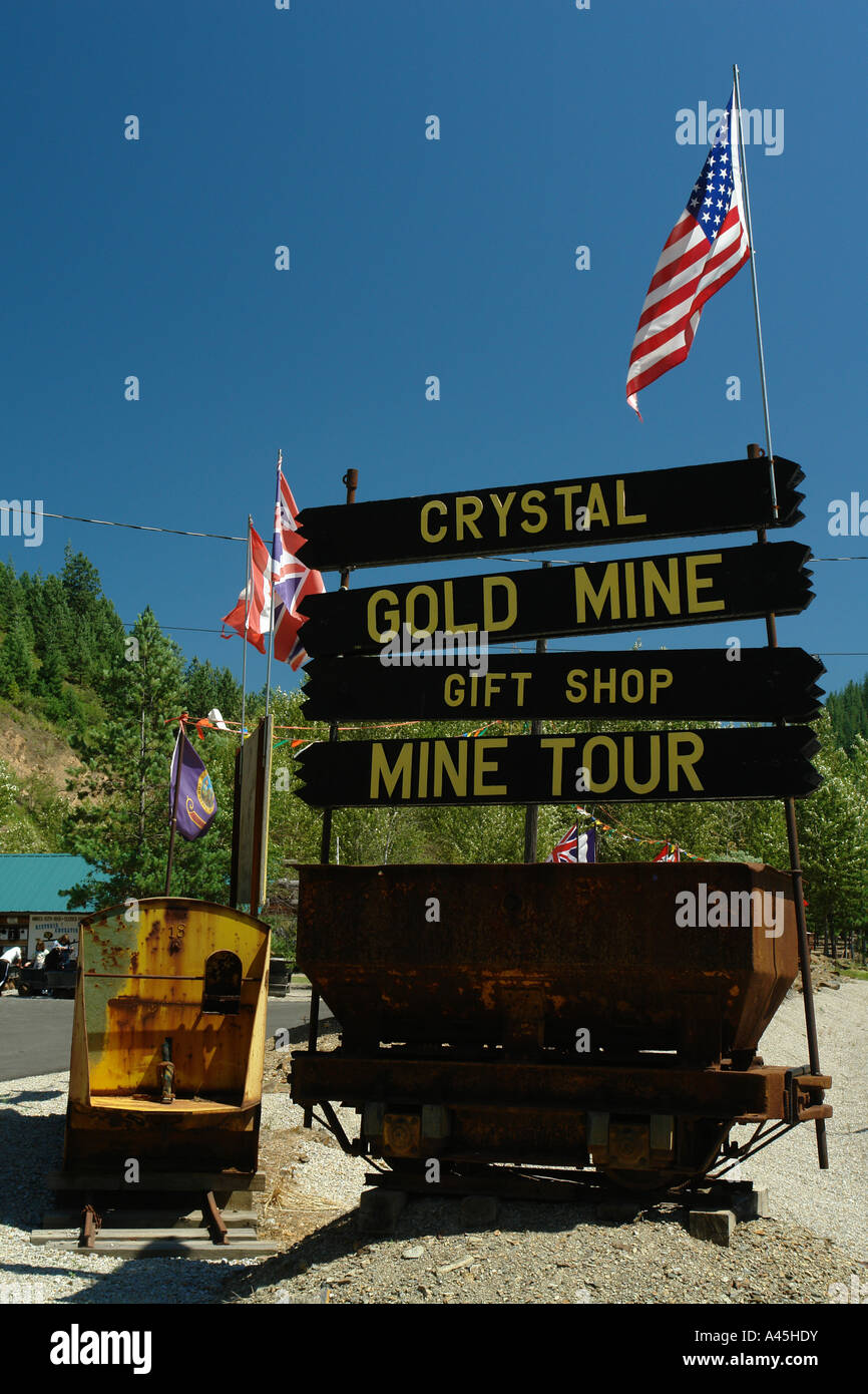 AJD56278, Kellogg, ID, Idaho, Silver Valley, Crystal miniera d'Oro Foto Stock