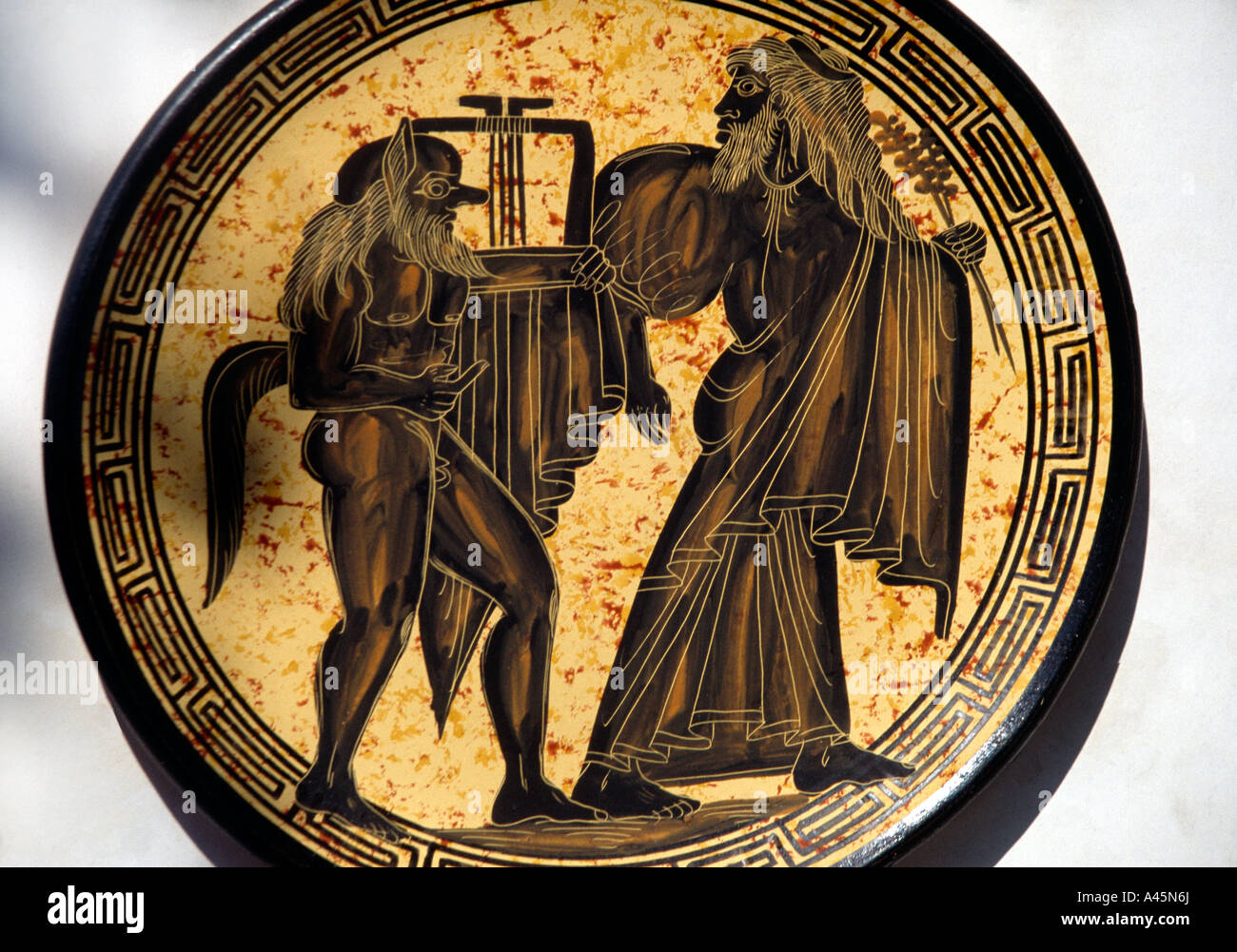 Rodi Grecia mito su una piastra Orpheus Foto Stock