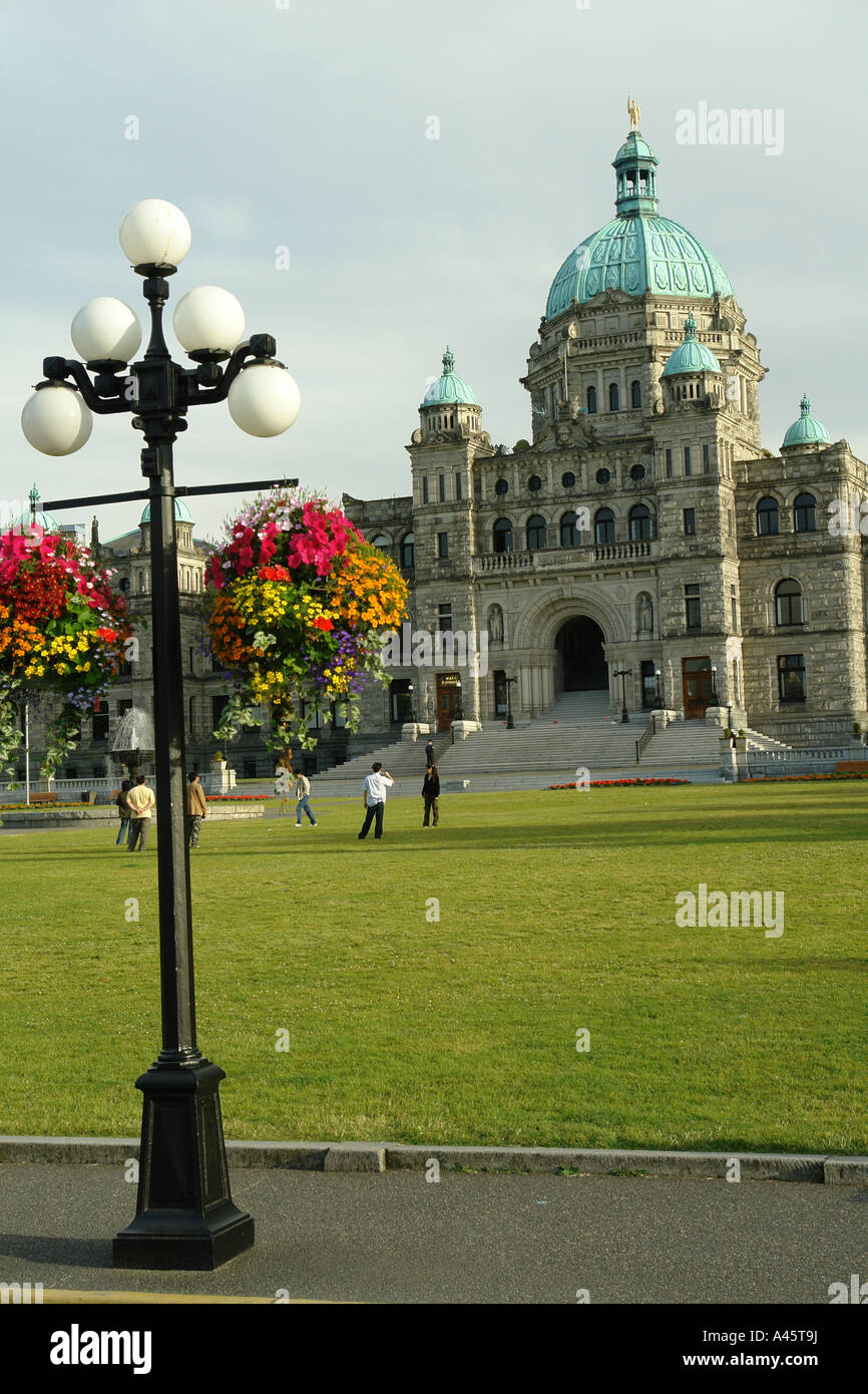 AJD55600, Victoria, British Columbia, Canada Vancouver Island, gli edifici del Parlamento europeo Foto Stock