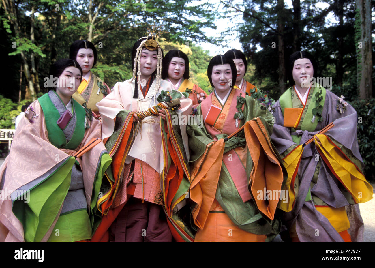 Festival Hollyhock Aoi Matsuri Kyoto Foto Stock