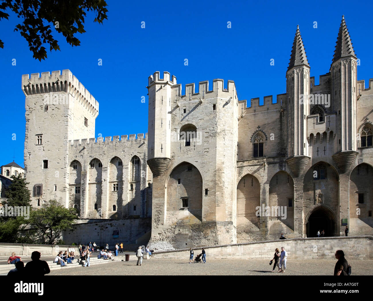 Palais des Papes, Avignon, Francia. Foto Stock