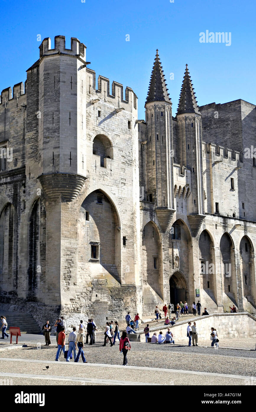Palais des Papes, Avignon, Francia. Foto Stock