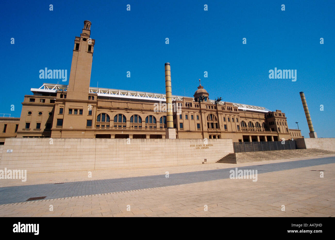 Stade olimpico Montjuic Barcellona Foto Stock